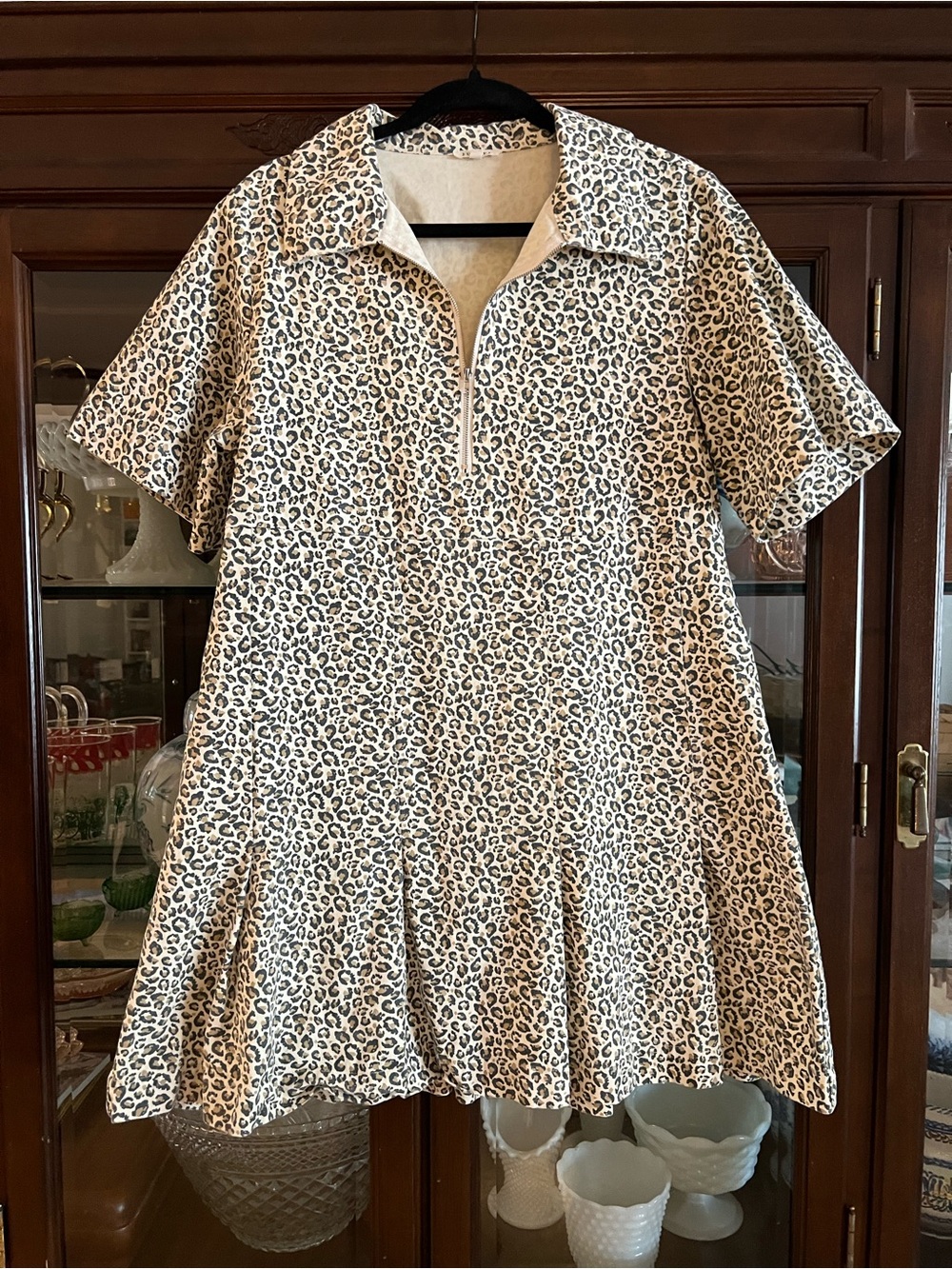 Jodifl Cheetah denim mini dress - Picture 1 of 4